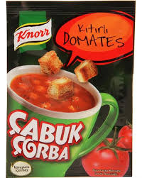 KNORR CABUK CORBA KITIRLI DOMATES / CUP TOMATO SOUP WITH BREAD CROUNTONS  24X22 GR