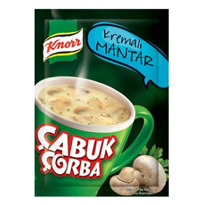 KNORR CUP MUSHROOM SOUP WITH CREAM/ CABUK CORBA KREMALI MANTAR 24X19 GR.