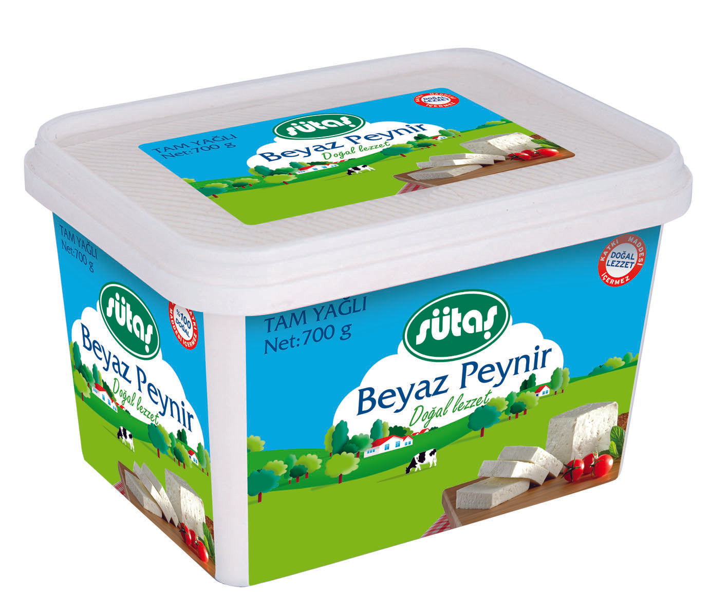 SUTAS FULL FAT WHITE CHEESE / TAM YAGLI BEYAZ PEYNIR 8X700 GR. (320391)