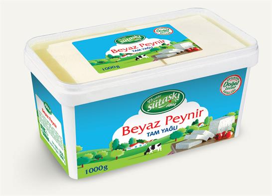 SUTAS FULL FAT WHITE CHEESE / TAM YAGLI BEYAZ PEYNIR 8X1000 GR (320591)